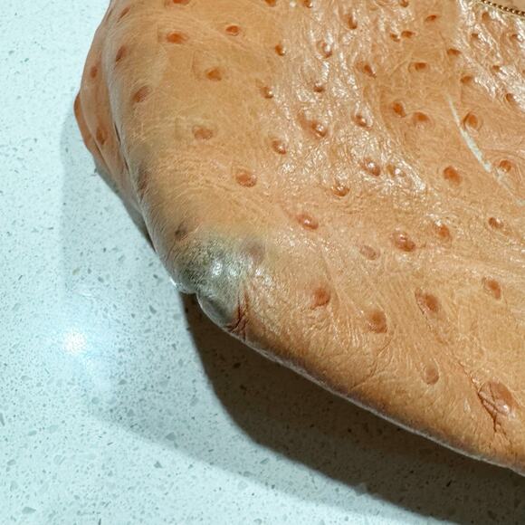 Dooney & Bourke Dillen Ostrich Leather Pink Shoulder Hobo Bag - Picture 4 of 8